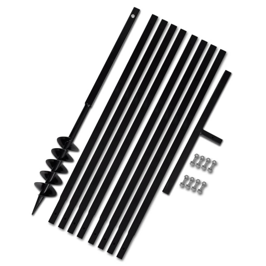 

vidaXL Ground Drill Handle 3.94" with Extension Tube 29'6" Steel