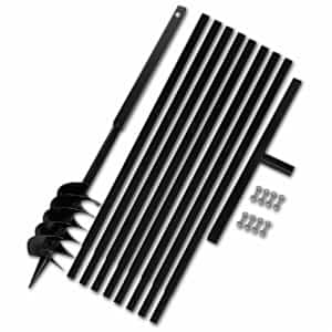 Zemní vrták s rukojetí 120 mm, s nástavci 9 m, ocel - obrázek 2