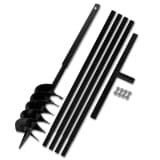 vidaXL Ground Drill Handle 5.9" with Extension Tube 16'4" Steel