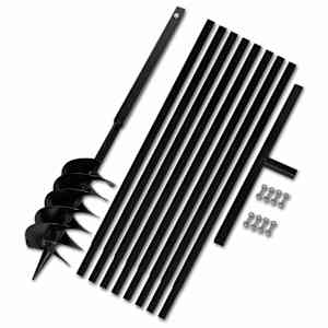 Jeklen spiralni vrtalni sveder za zemljo z ročajem 150 mm z 9 m pod.