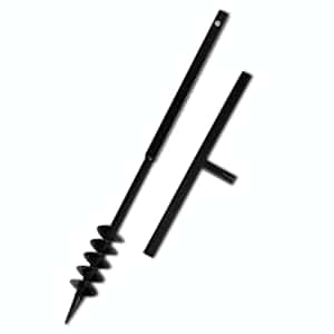 Zemní vrták s rukojetí 80 mm, s nástavci 13 m, ocel - obrázek 4