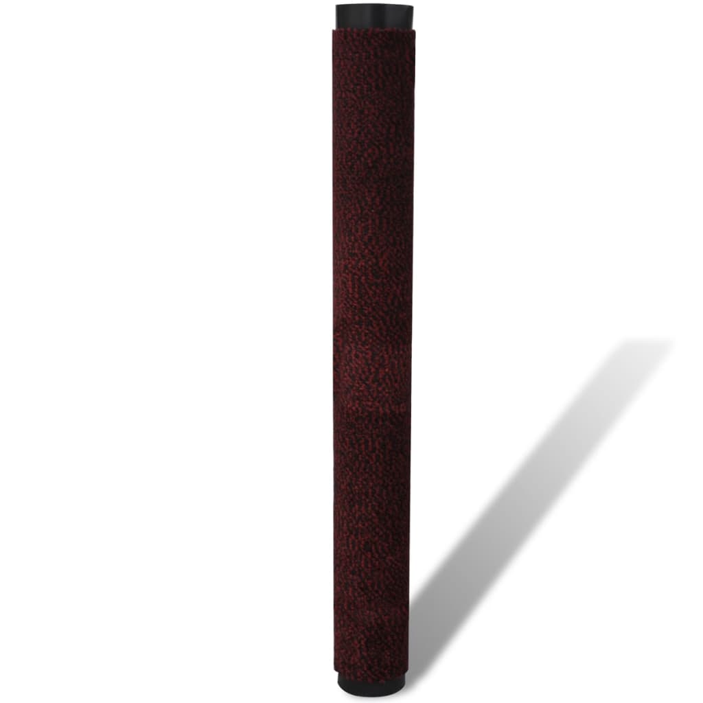 Tapis rectangulaire antidérapant 180 x 120 cm Rouge