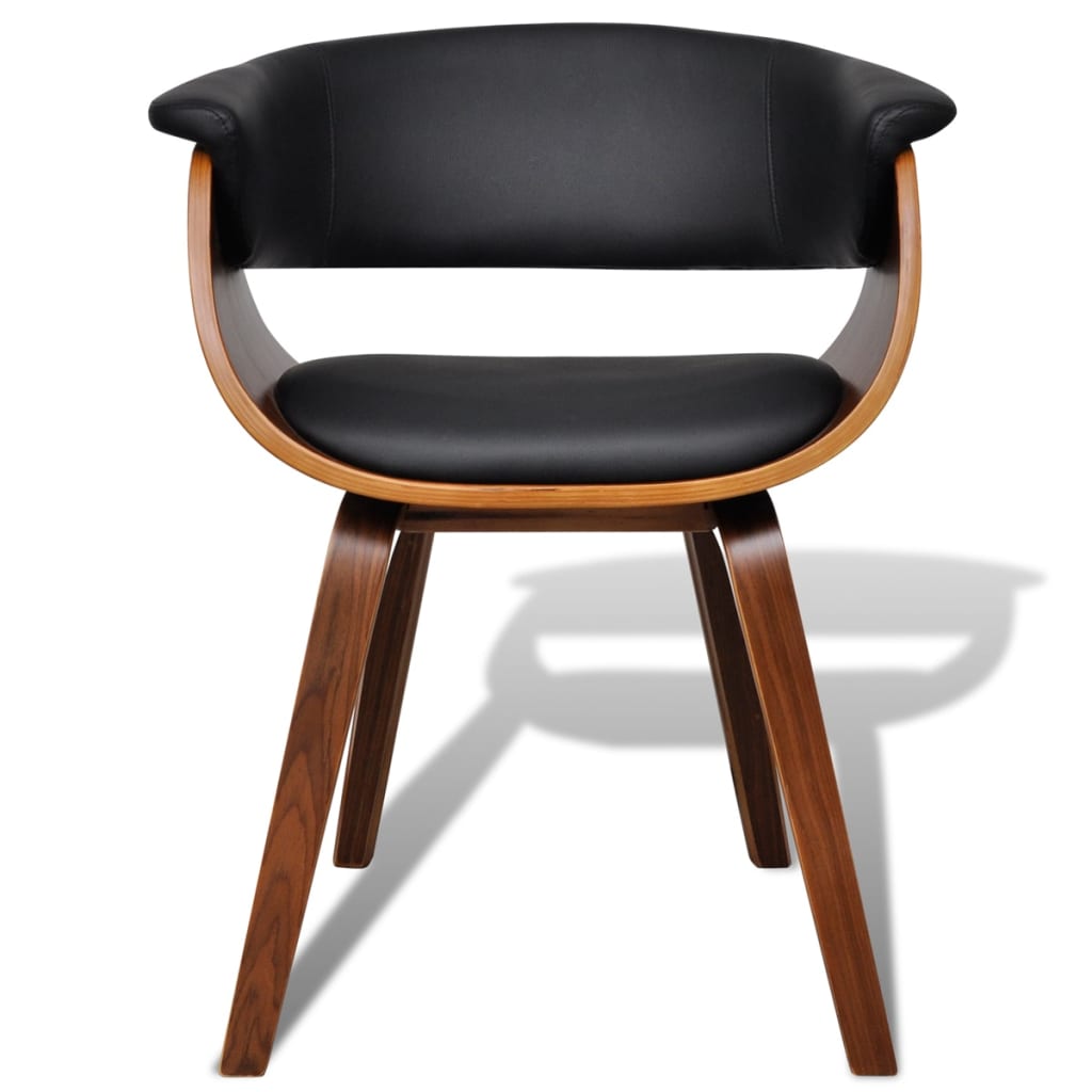 

vidaXL Eetkamerstoelen 4 st gebogen hout en kunstleer