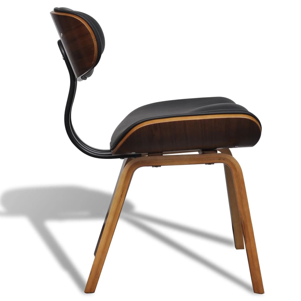 

vidaXL Eetkamerstoelen 6 st gebogen hout en kunstleer