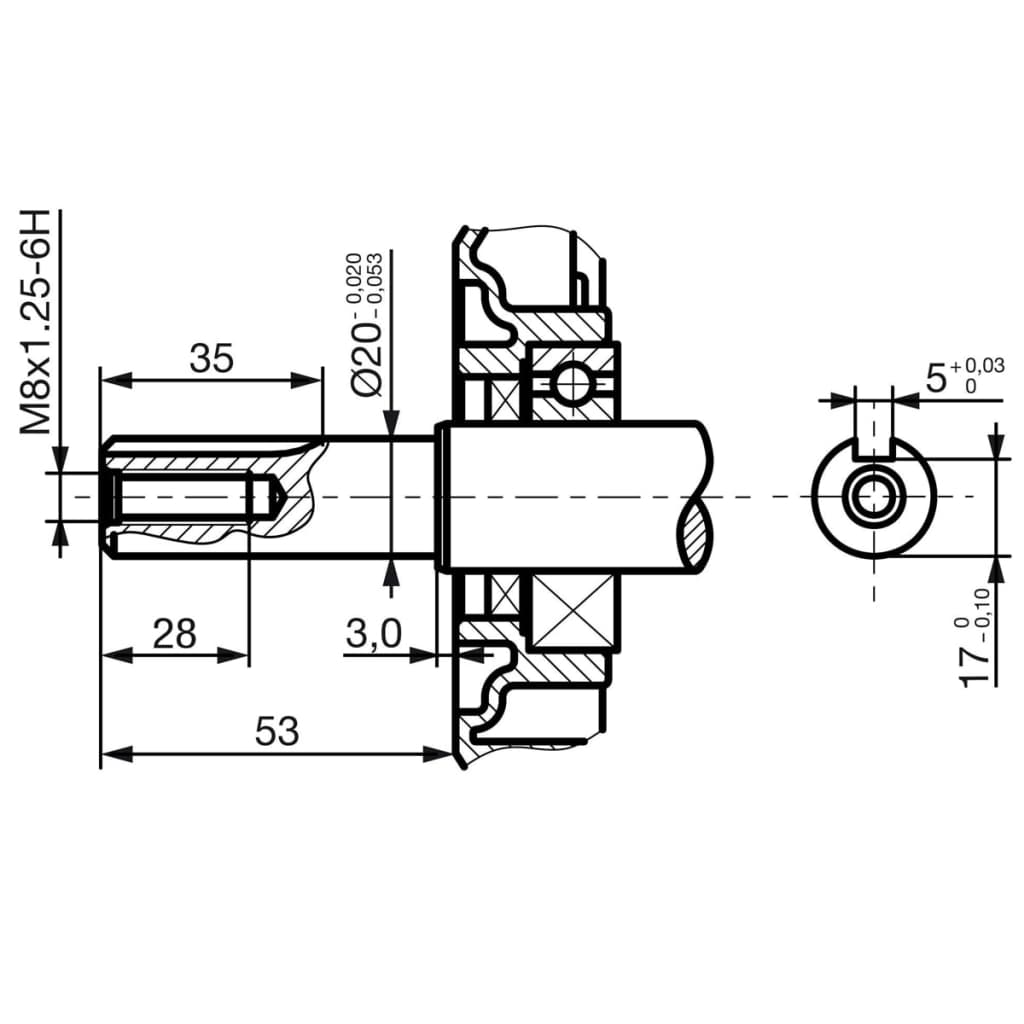 Fekete benzinmotor 6,5 LE 4,8 kW 