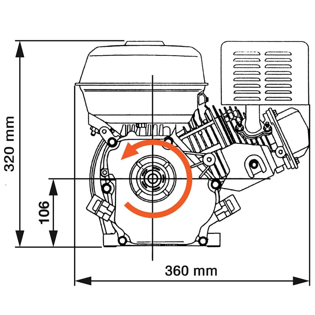 Moteur à Essence 6,5 CH 4,8 KW Noir VidaXL 16 width=274