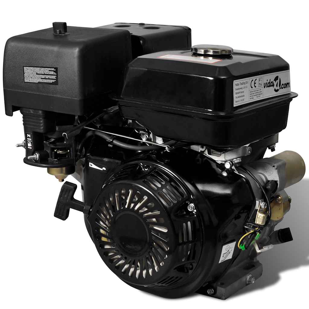 vidaXL Bencinski motor 15 KM 11 kW črn