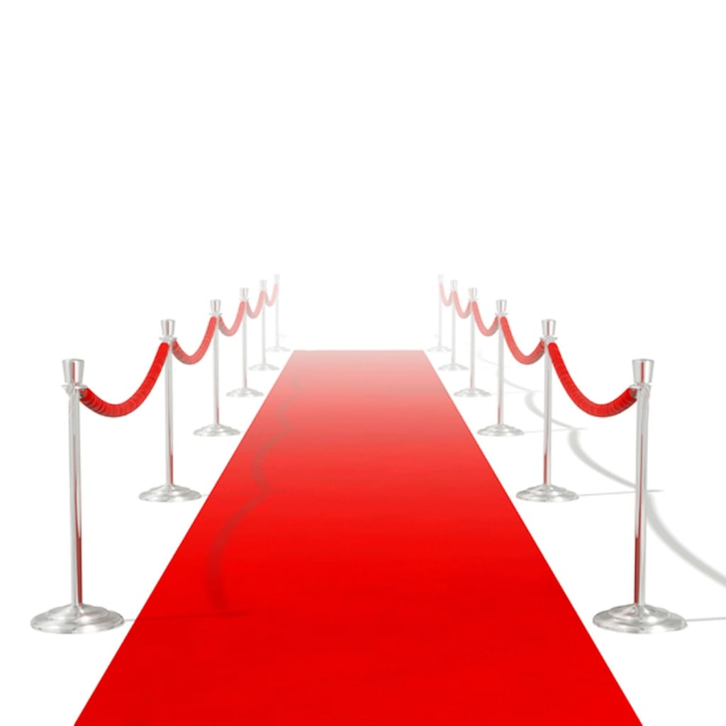 Červený koberec 1 x 20 m, extra těžký 400 g/m2
