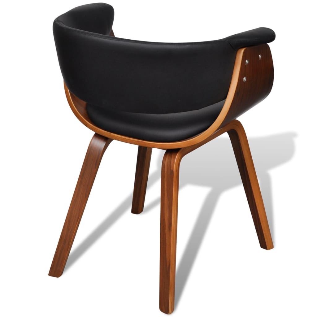 

vidaXL Eetkamerstoelen 6 st gebogen hout en kunstleer