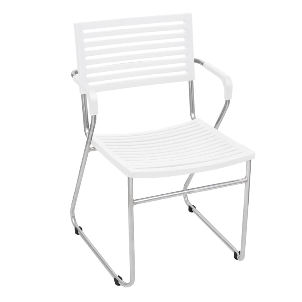 Valgomojo kėdės, 2vnt., baltos, plastikas, sudedamos | Stepinfit