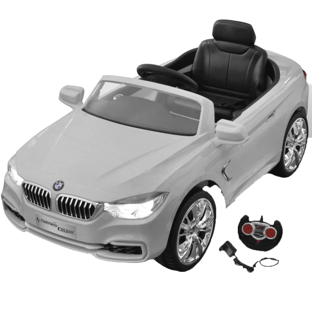 Mașină de jucărie cu baterii și telecomandă BMW Alb imagine vidaxl.ro