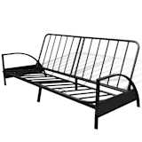 vidaXL Sovesofa sammenleggbar metall svart