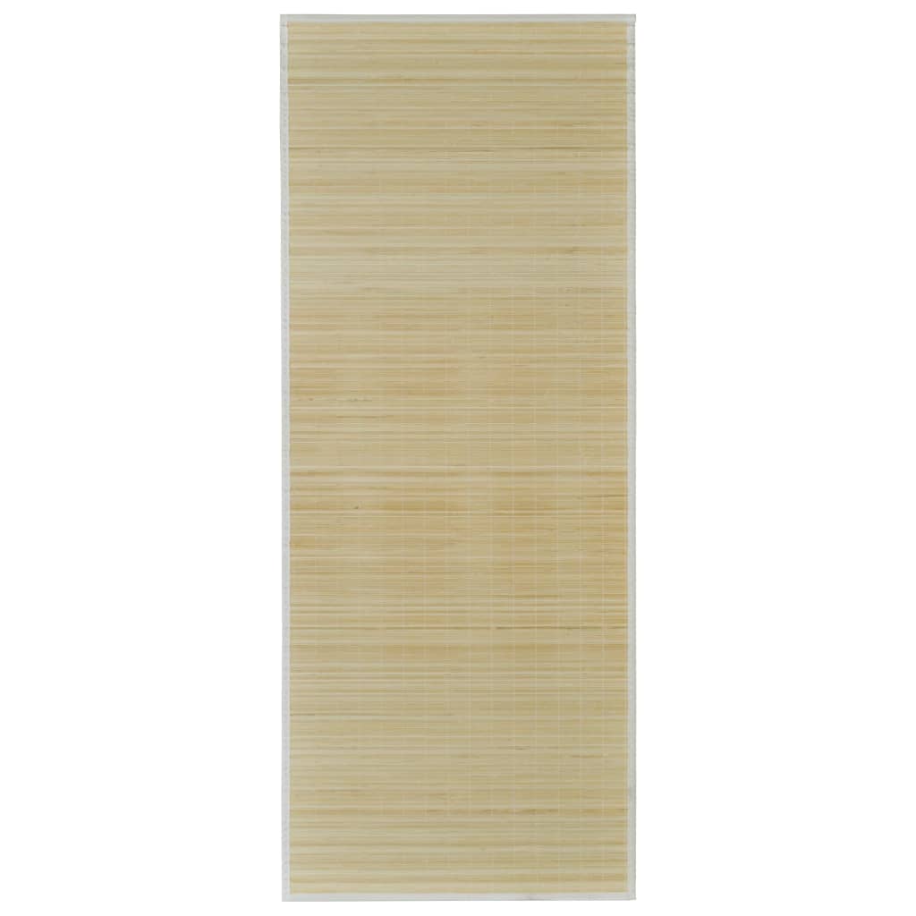 Covor dreptunghiular din bambus natural, 80 x 200 cm