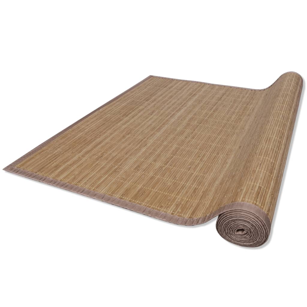 Rechthoekige bamboe mat 150 x 200 cm (Bruin)