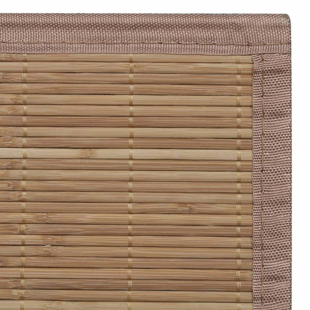 Rechthoekige bamboe mat 150 x 200 cm (Bruin)