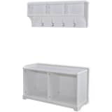 White Wall Shelf and Cabinet Set