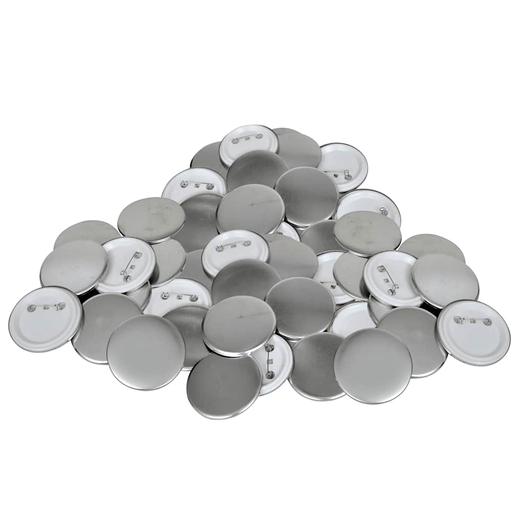 vidaXL 500 ks Prázdné placky se špendlíkem 58 mm