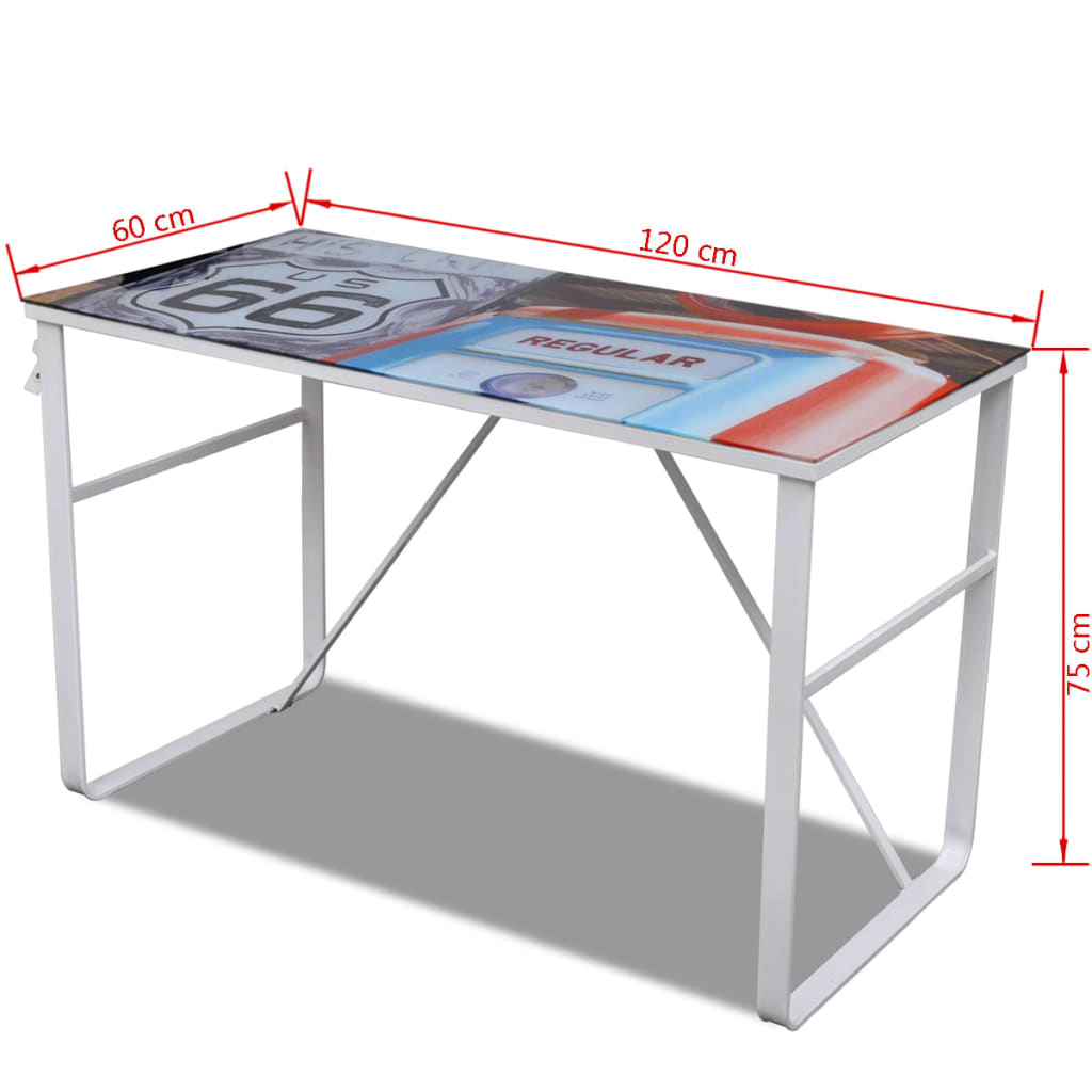 imagem de vidaXL Mesa de escritório retangular exclusiva7