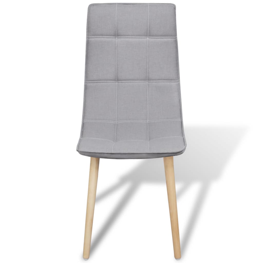 

vidaXL Eetkamerstoelen 2 st stof lichtgrijs