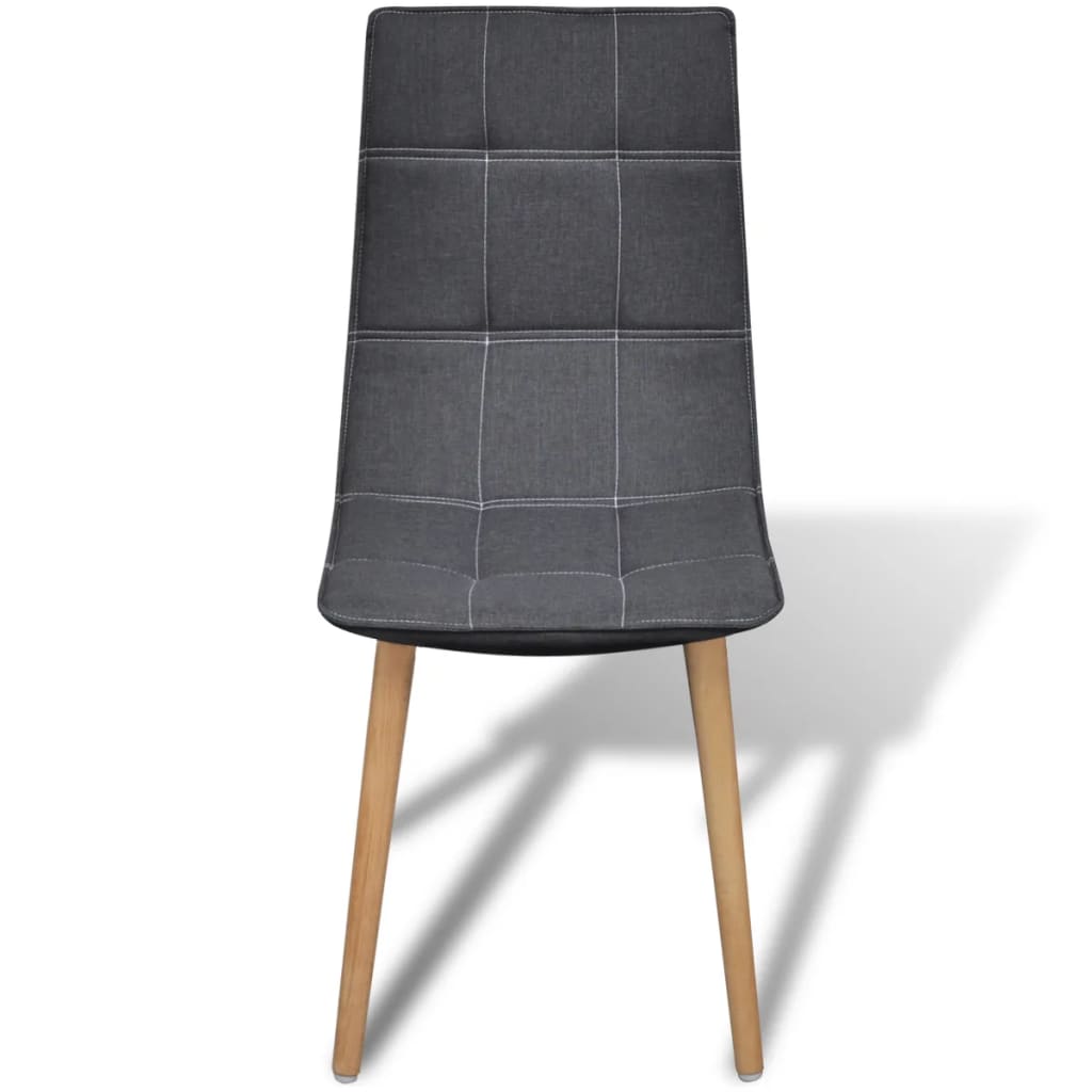 

vidaXL Eetkamerstoelen 2 st stof donkergrijs