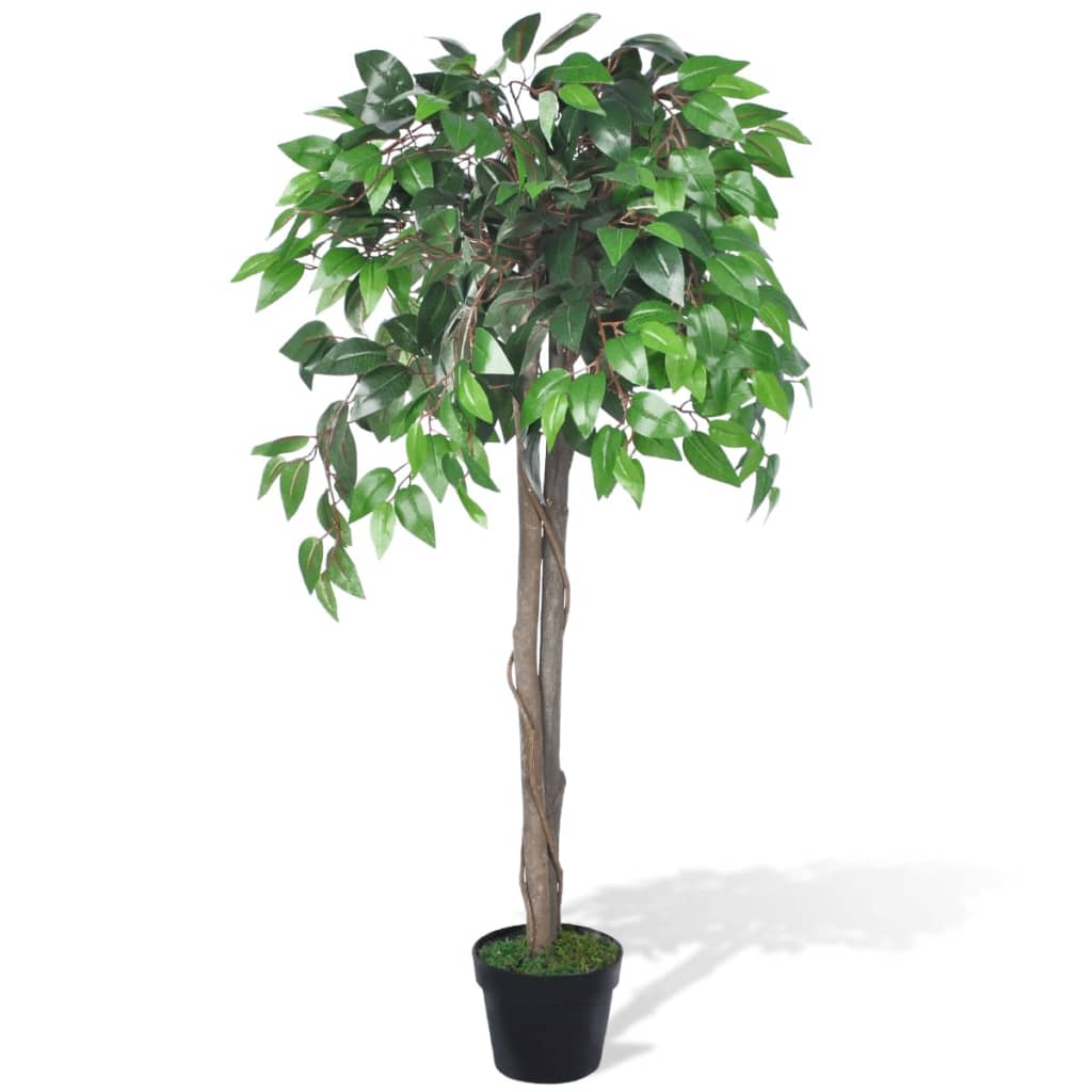 Ficus artificial cu aspect natural și ghiveci, 110 cm vidaXL