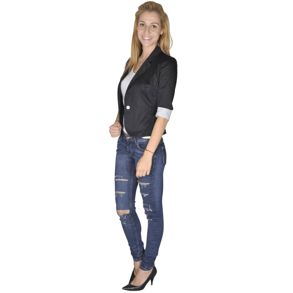 

vidaXL Blazer voor Dames Maat 38 (Zwart)