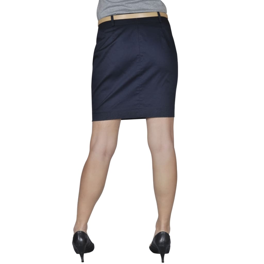 

vidaXL 130242 Mini Skirt with Belt 34 Navy Blue