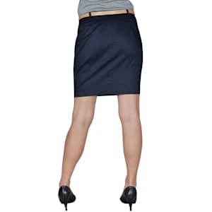 130244 Mini Skirt with Belt 38 Navy Blue