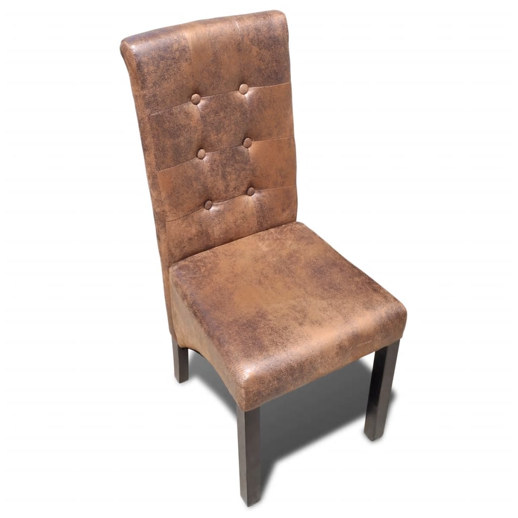 

vidaXL Eetkamerstoelen 6 st kunstleer bruin