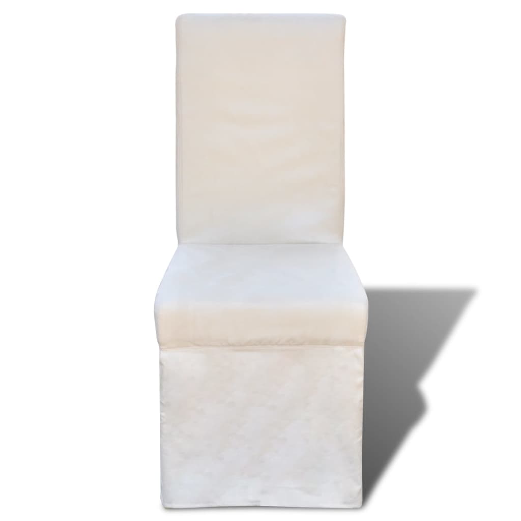 vidaXL Jídelní židle 6 ks krémově bílé textil