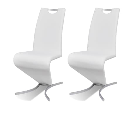 vidaXL 2x Chaise Simili Cuir Cantilever Pieds Forme de H Blanc Chaise à Manger | eBay vidaXL 2x Chaise Simili Cuir Cantilever Pieds Forme de H Blanc Chaise à Manger | eBay