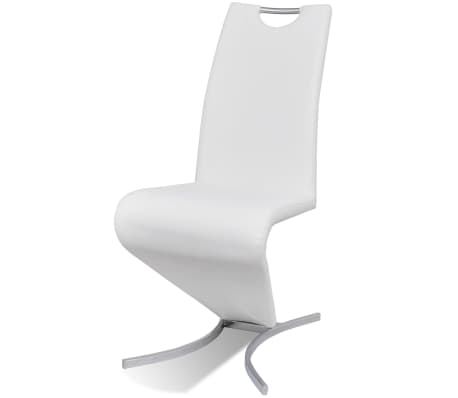 vidaXL Jídelní židle 2 ks bílé umělá kůže