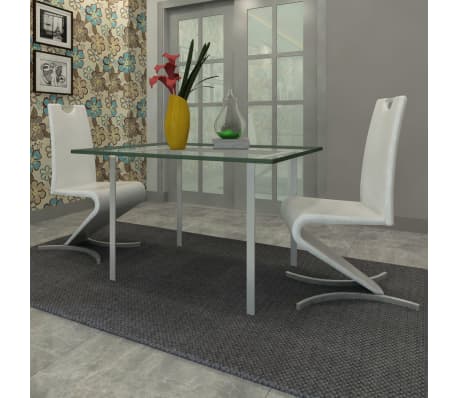 vidaXL 2x Chaise Simili Cuir Cantilever Pieds Forme de H Blanc Chaise à Manger | eBay vidaXL 2x Chaise Simili Cuir Cantilever Pieds Forme de H Blanc Chaise à Manger | eBay