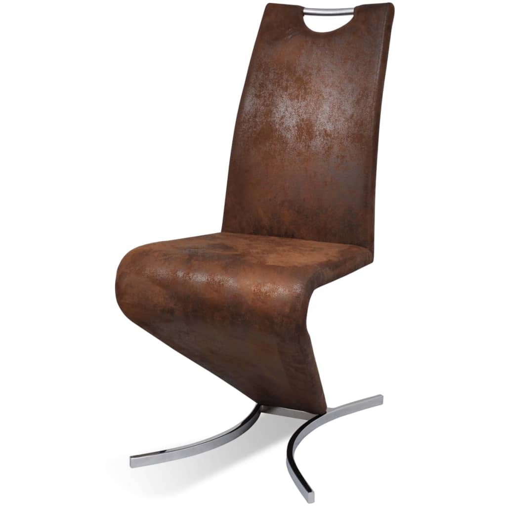 

vidaXL Eetkamerstoelen 2 st kunstleer bruin