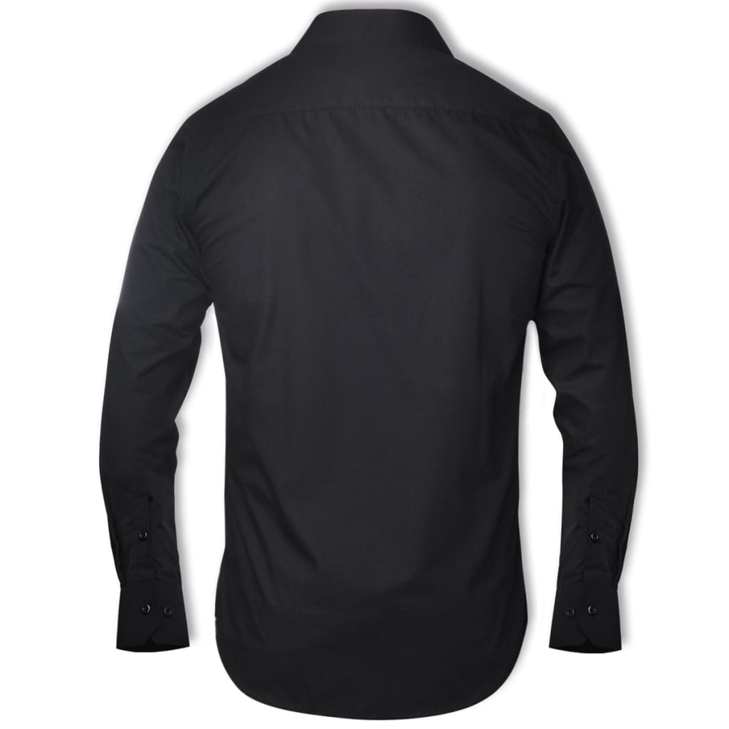 vidaXL Pánská business košile černá velikost M