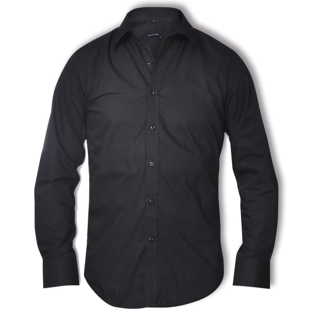 130252 Men’s Business Shirt Size L Black