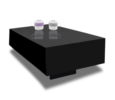 vidaXL Sohvapöytä 85 cm Korkeakiilto musta