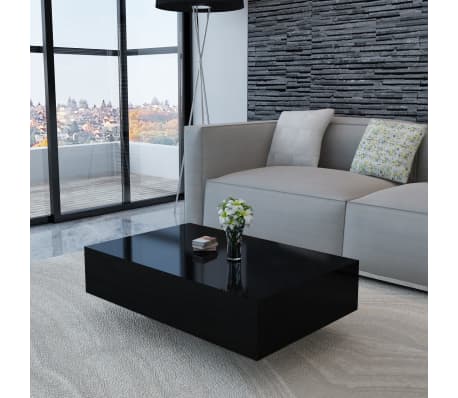 Black High Gloss Coffee Table 85 Cm Vidaxl Co Uk Black High Gloss Coffee Table 85 Cm 1 5