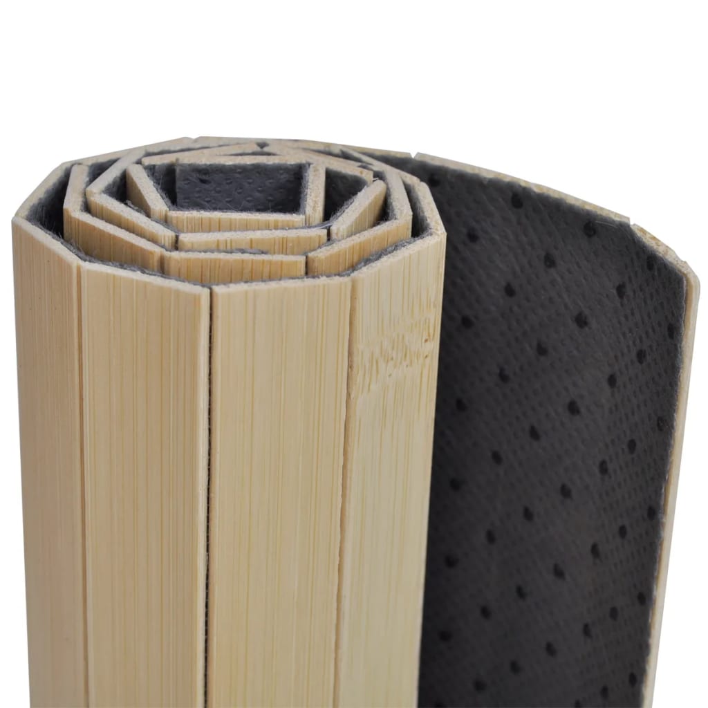 Centro de mesa, 2 peças, em bambu, cor carbonizada, 50 x 30 cm