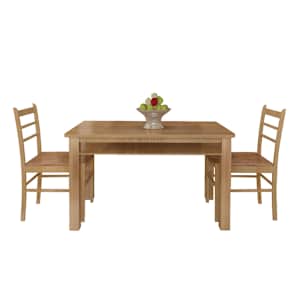 vidaXL Valgomojo kėdės, 2 vnt., pu&scaron;ies mediena