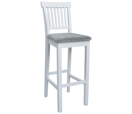 vidaXL Barske stolice od tkanine 2 kom bijela