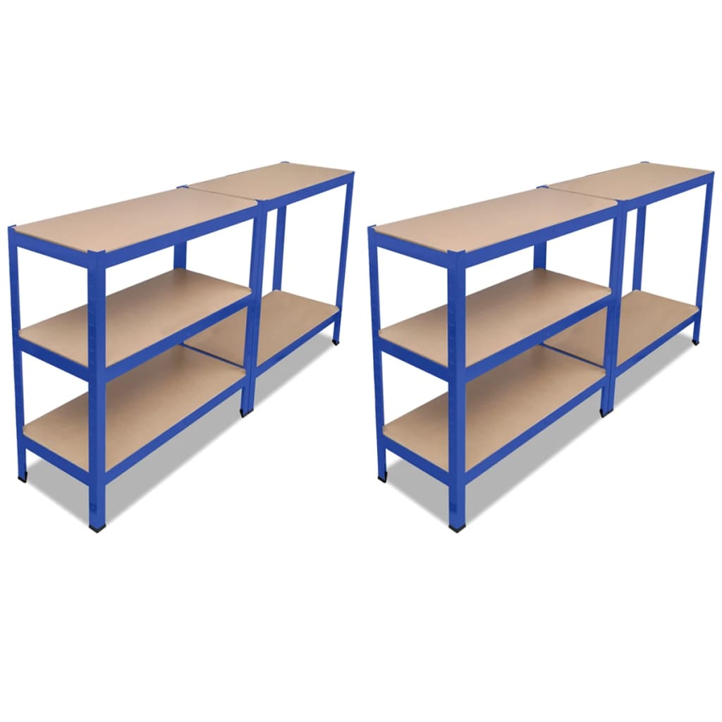 vidaXL Opbergrekken 2 st blauw afbeelding