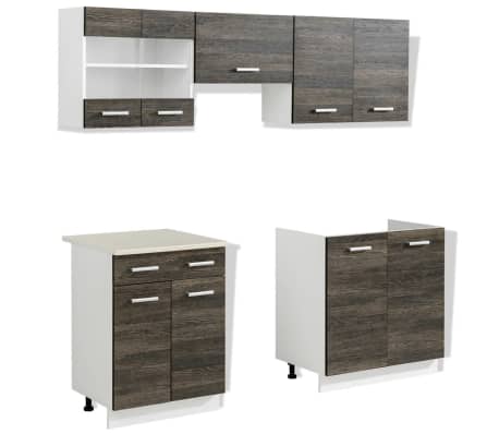 vidaXL Küchenzeile 5-tlg. Wenge-Look | vidaXL.de