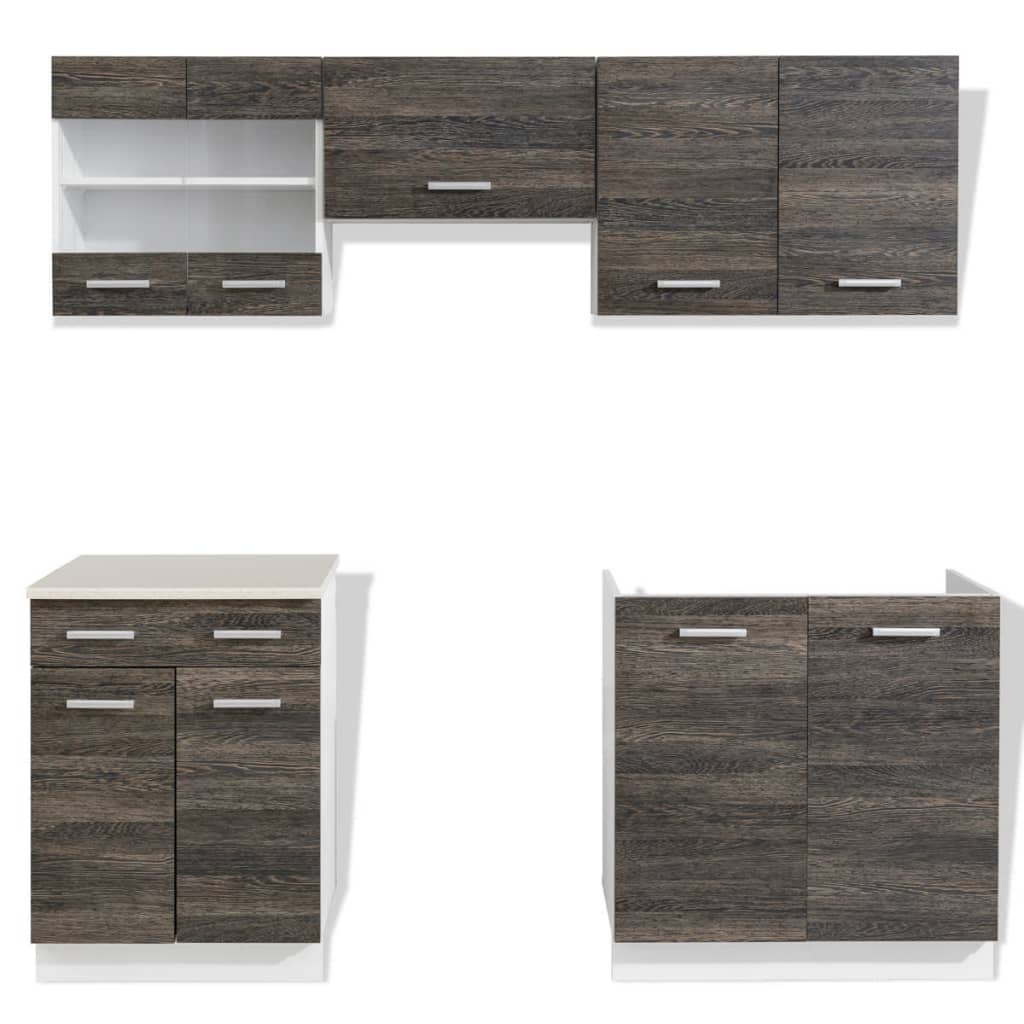 vidaXL Kitchen Cabinet Unit 5 Pieces Wenge Look