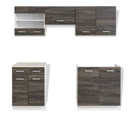 vidaXL Kitchen Cabinet Unit 5 Pieces Wenge Look