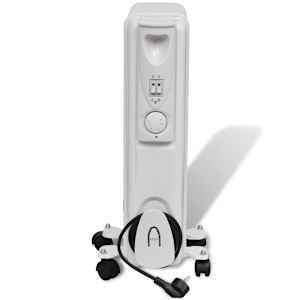 Oljefylt Radiator 1500W 7 Ribber og Tip Over Beskyttelse