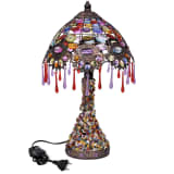 Multicolour Desk Lamp with Crystal Beads