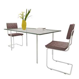 vidaXL Valgomojo kėdės, 2vnt., rudos, dirbtinė oda