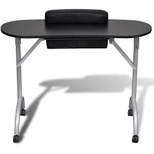 Maniküre-Tisch auf Rollen schwarz