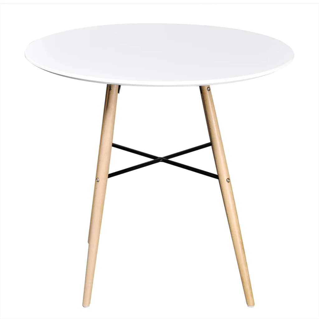 VidaXL - vidaXL Eettafel rond MDF wit